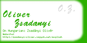 oliver zsadanyi business card