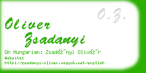 oliver zsadanyi business card